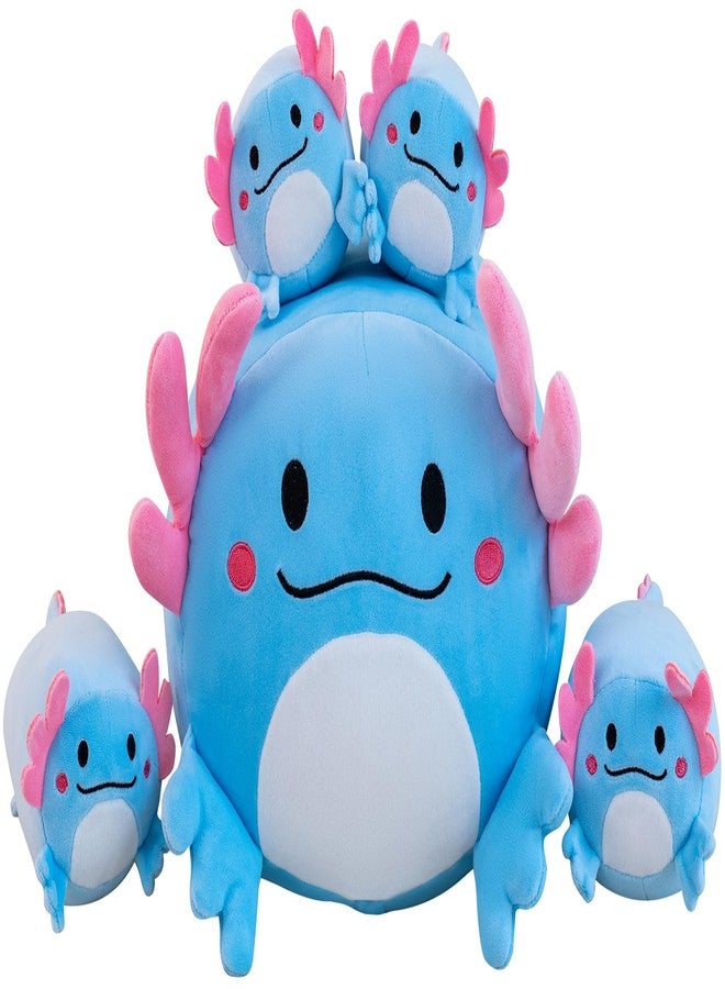 Gudisi Axolotl Plush, 16" Cute Axolotl Stuffed Animals Mommy with 4 Baby Plushies in Tummy,Soft Jumbo Axolotl Plush Christmas and Birthday Gifts for Girls Boys - Image 1